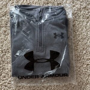 Boys Under Armour Charcoal Quarter-Zip Top